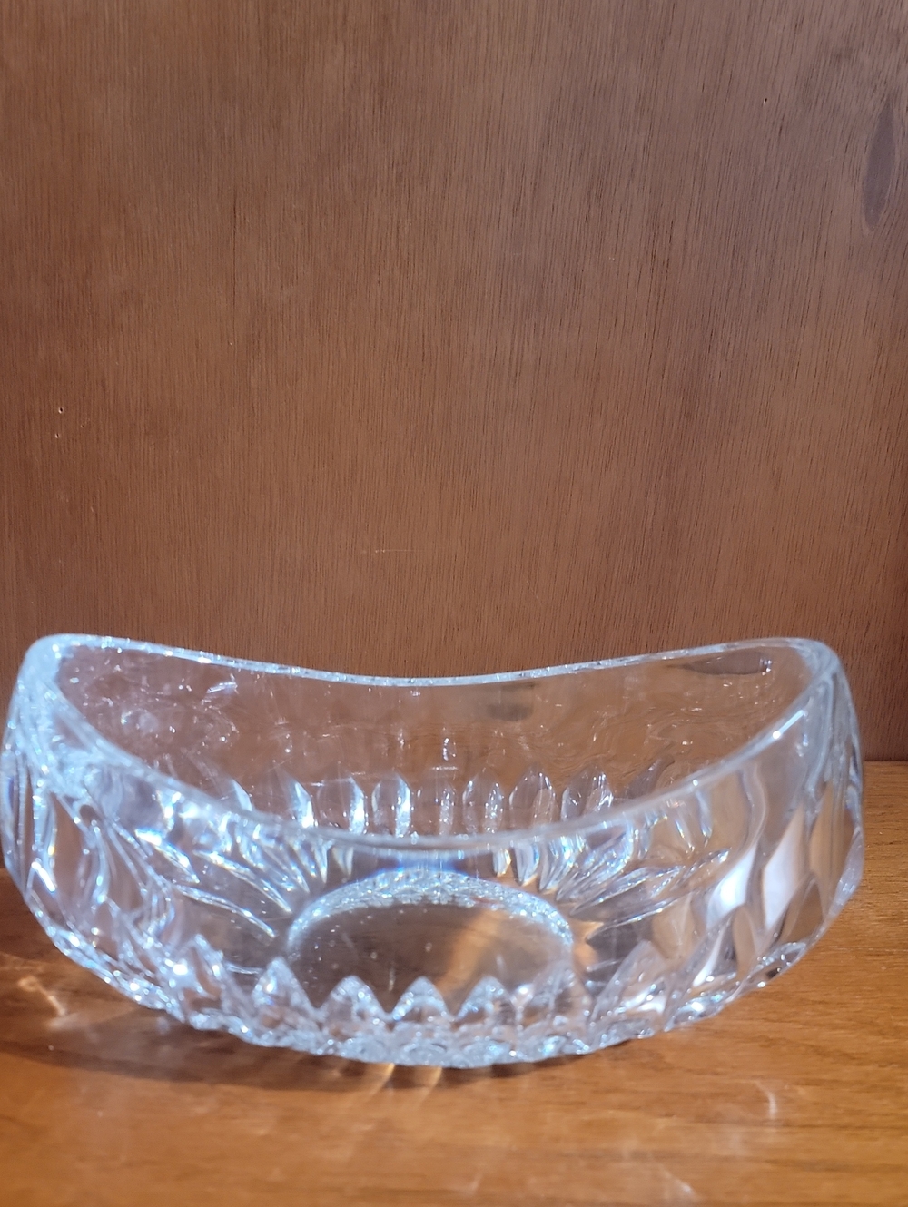 Gorham Cut Crystal Althea 8 inch Oval Dish
